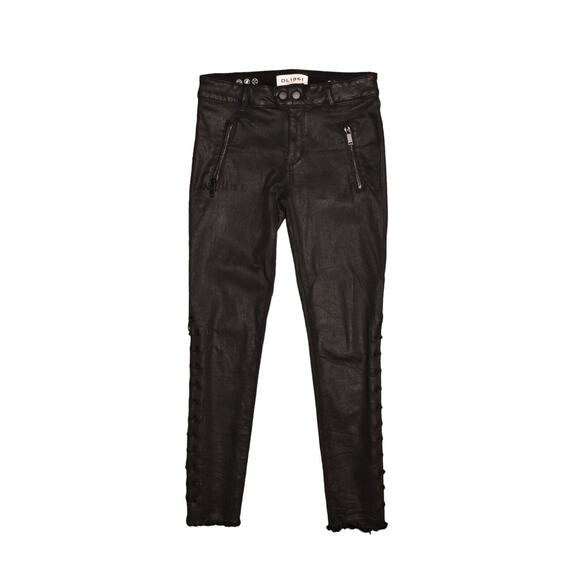 DL1961 $238 Florence Instasculpt Cropped Skinny Jean‎ Coat Lace-Up Size 26 - Picture 1 of 5